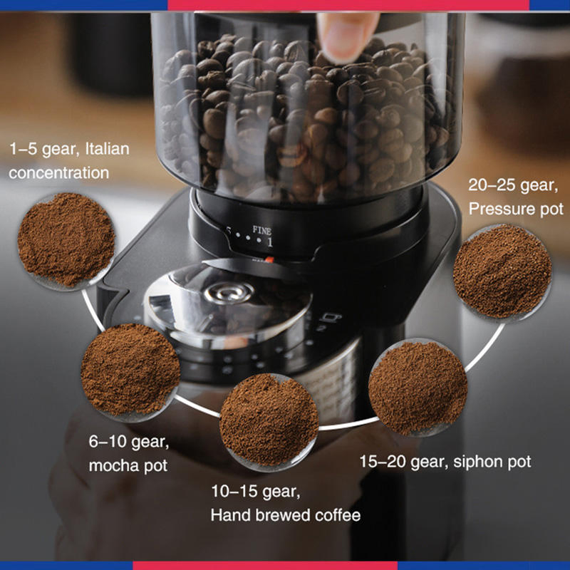Quantitative Grinding Espresso Grinder Coffee Machine Electric Coffee Grinder 150W