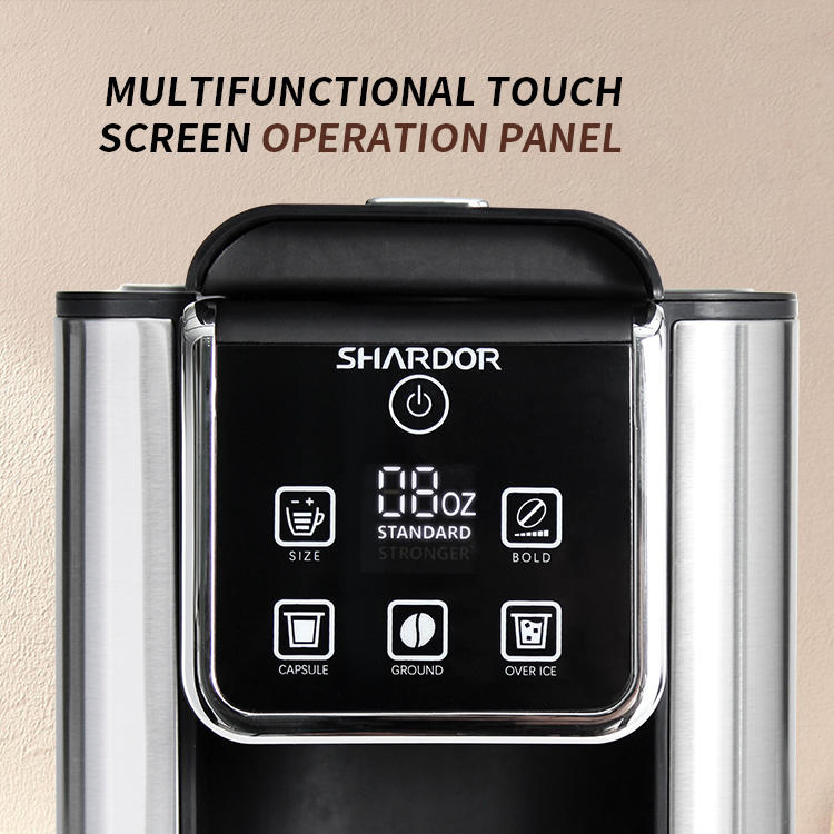 3-in-1 Single Serve K Cup and Ground Self-Cleaning Coffee Maker Machine