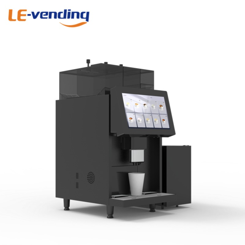 Commercial Smart Table Use Coffee Vending Machine with Optional Fresh Milk Fridge for Office Coffee System with 14 Inch Touch Screen