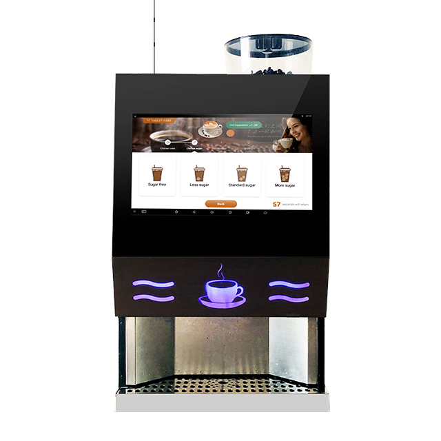 Auto Self Cleaning Stand Office Vending Machine Fresh Coffee Tea Milk Juice Vending Machine