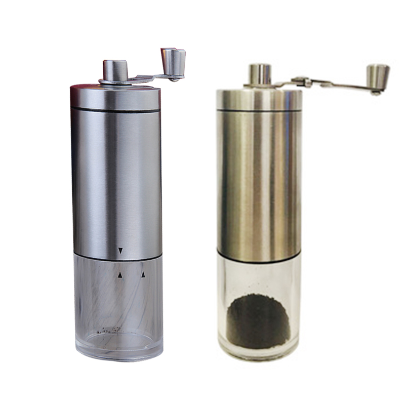 Hand Portable Stainless Steel Mini Travel Coffee Bean Grinder Burr Handheld Manual Coffee Grinder Adjustable