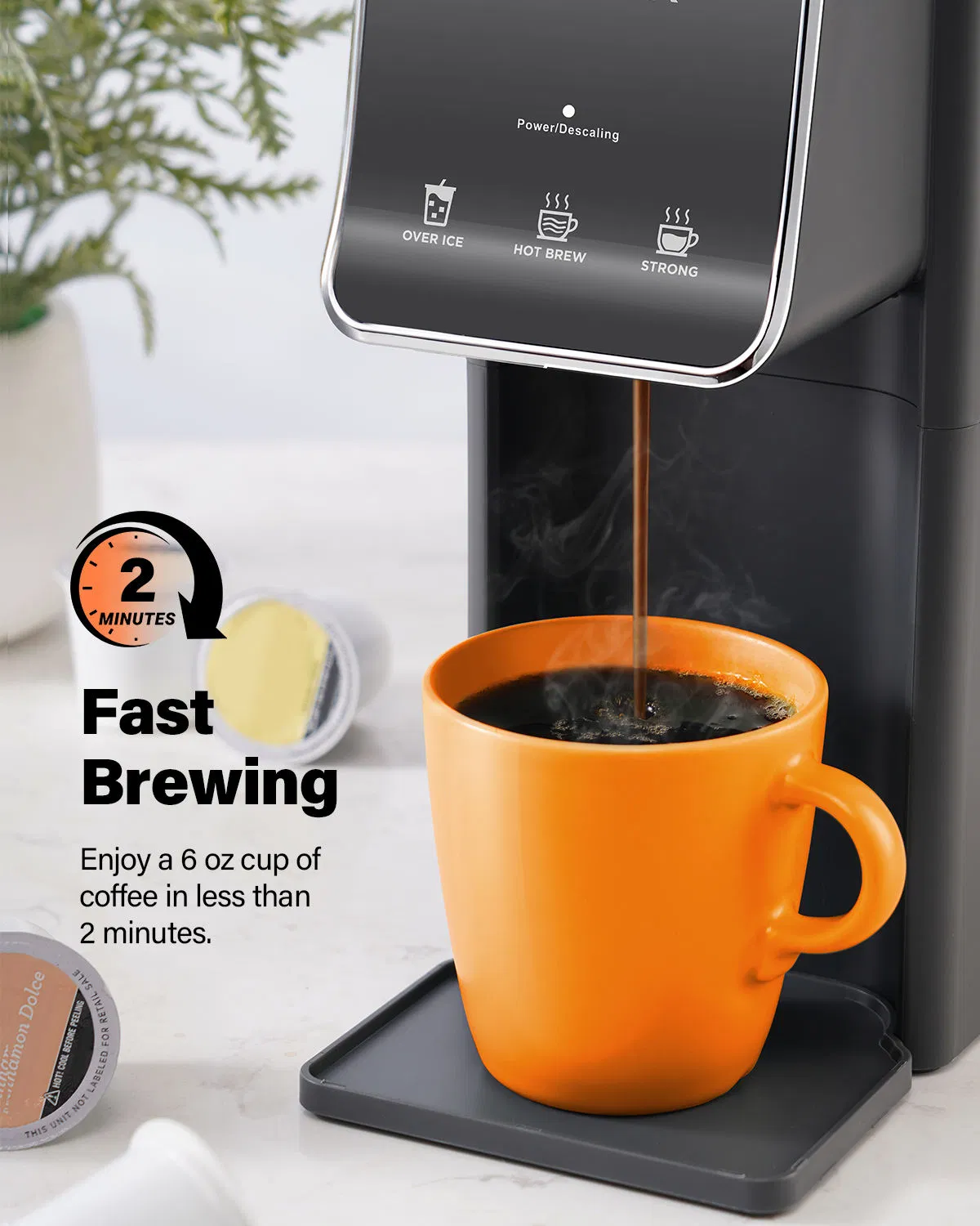 Cold &amp; Hot Brew K-Cup Capsule Coffee Brewer Single Serve Coffee Maker
