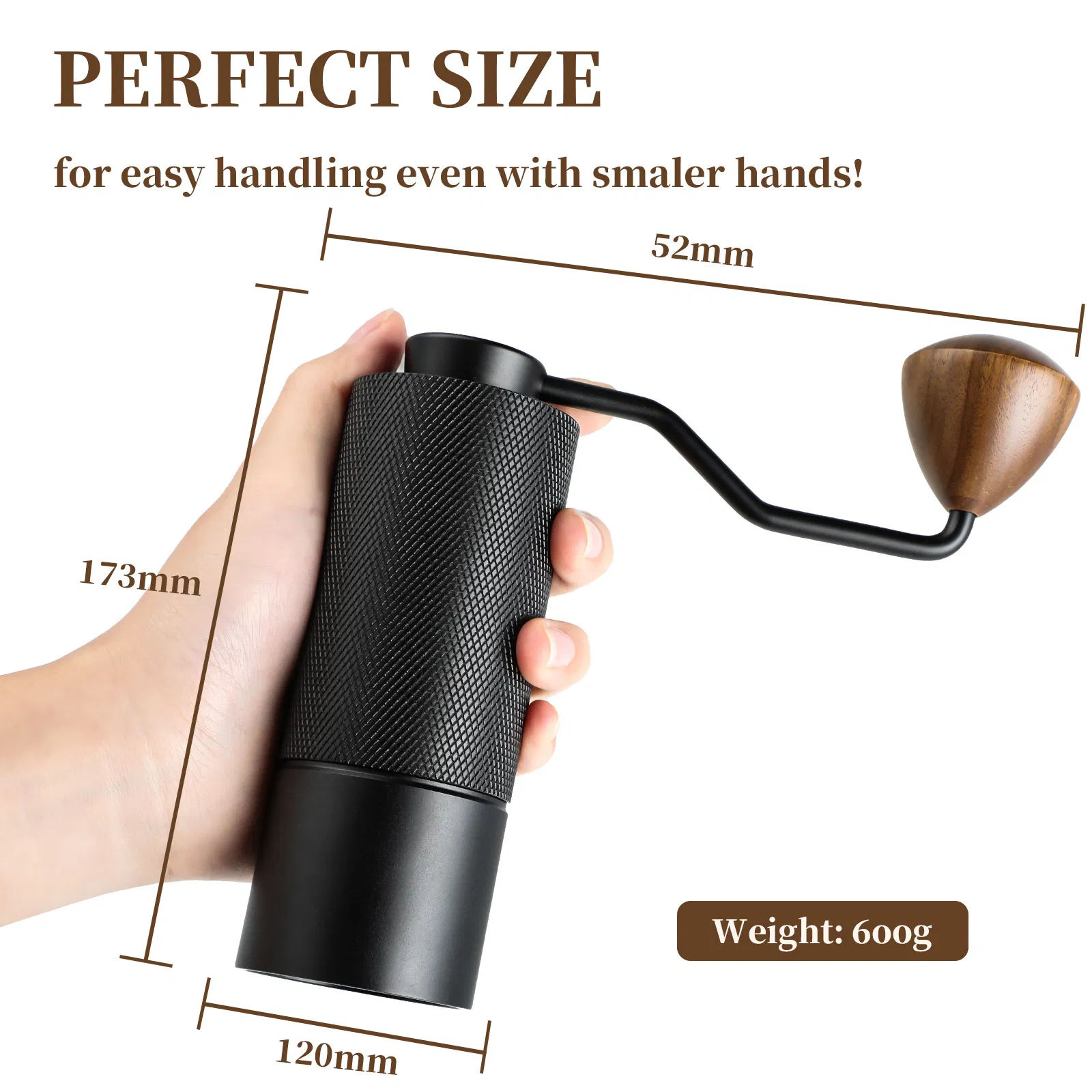 Portable Travel, Camping Home Brewing Adjustable Manual Burr Coffee Grinder Set with Stainless Steel Body and Precise Settings