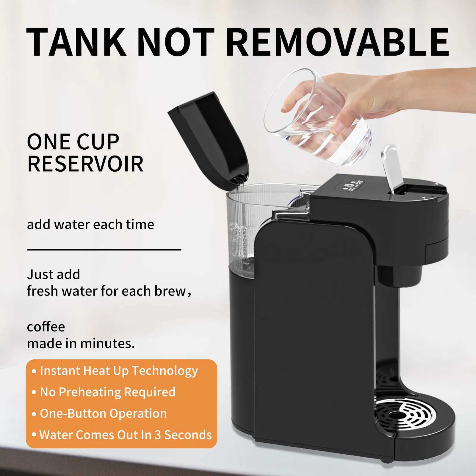 Retro Mini Capsule Coffee Machine - Automatic Home Brewing for Italian Espresso &amp; American