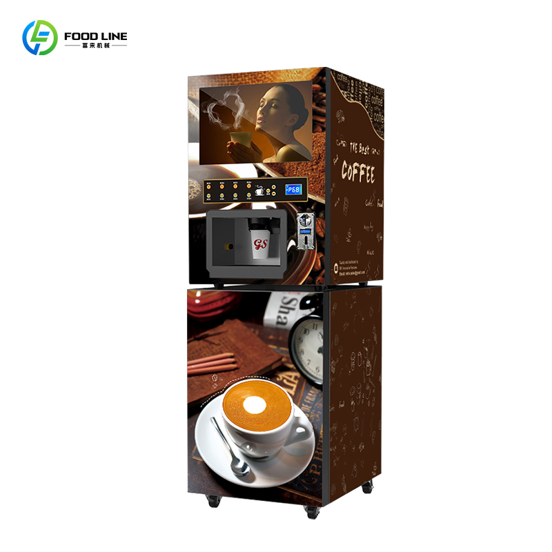 New Modern Outdoor Automatic Touchscreen Fresh Instant Hot and Cold Tea Coffee Vending Machine Self Service Ice Espresso Machine