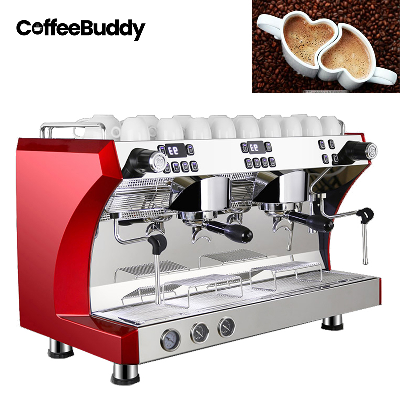 Italian 2 Groups Professional American Coffee Make Cafetiere Semi Automatic Electric Espresso Coffee Machine Commercial