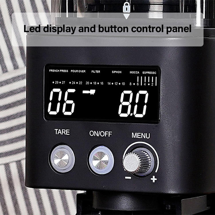Smart Multifunction Burr Coffee Grinder Anti-Static Design Coffee Grinder Electric Coffee Grinder