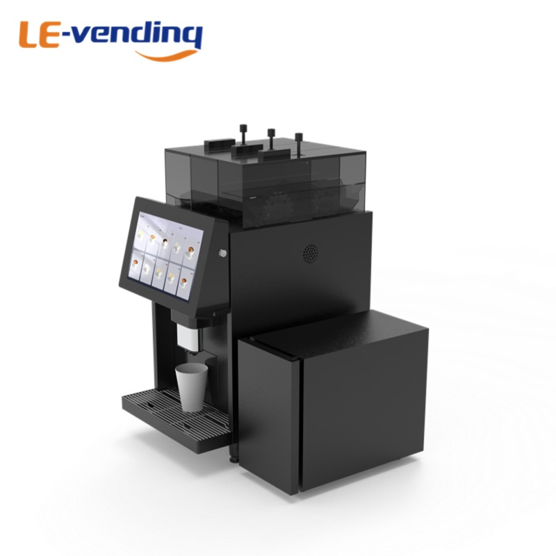 Commercial Smart Table Use Coffee Vending Machine with Optional Fresh Milk Fridge for Office Coffee System with 14 Inch Touch Screen