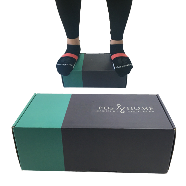Caja de embalaje plana personalizada con logo impreso, caja de cartón corrugado troquelada y plegable