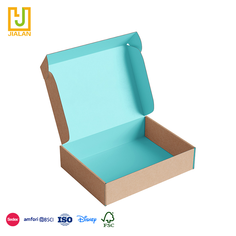 Fabricante de Mailer de Cartón Personalizado Color Envío Transporte E-Commerce Embalaje de Papel Caja de Cartón para Prenda