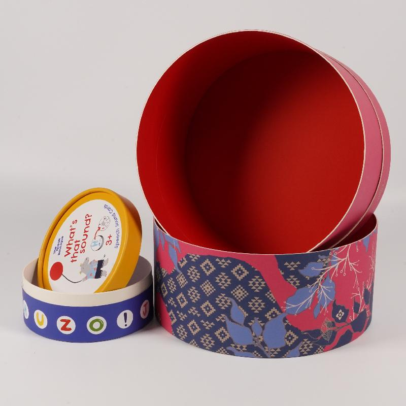 Diseño de tubo de embalaje Bailuo, tapa y base personalizadas con logo, caja rígida de papel para regalo de alimentos, chocolate, galletas, macarons, caramelos y pasteles de luna