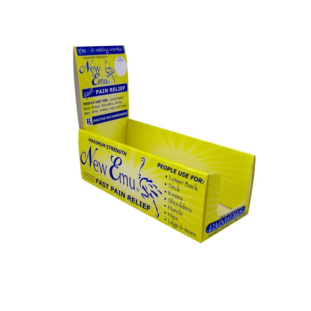 Caja de exhibición de cartón personalizada para alimentos, mostrador de punto de venta, exhibidor PDQ para supermercado, caja de envío de papel para tienda minorista