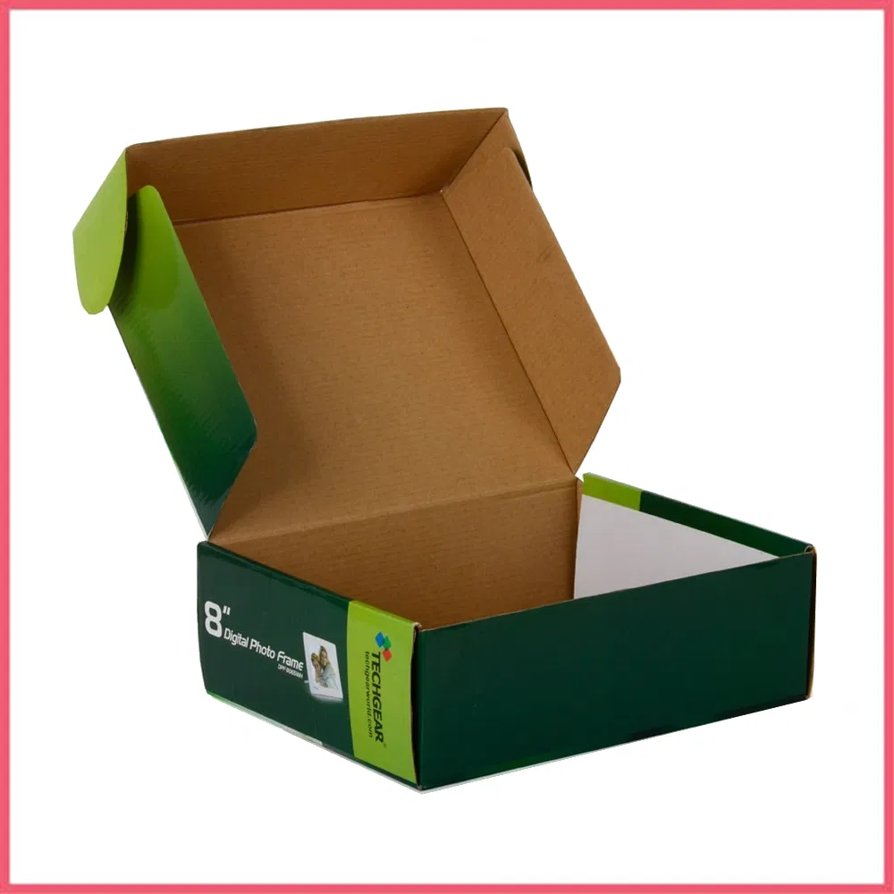 Fabricante Fsc Amazon E-Commerce Impresión Simple o Doble Cara Personalizada Logo Impreso Caja de Cartón de Papel Corrugado para Envío de Paquetes Regalo