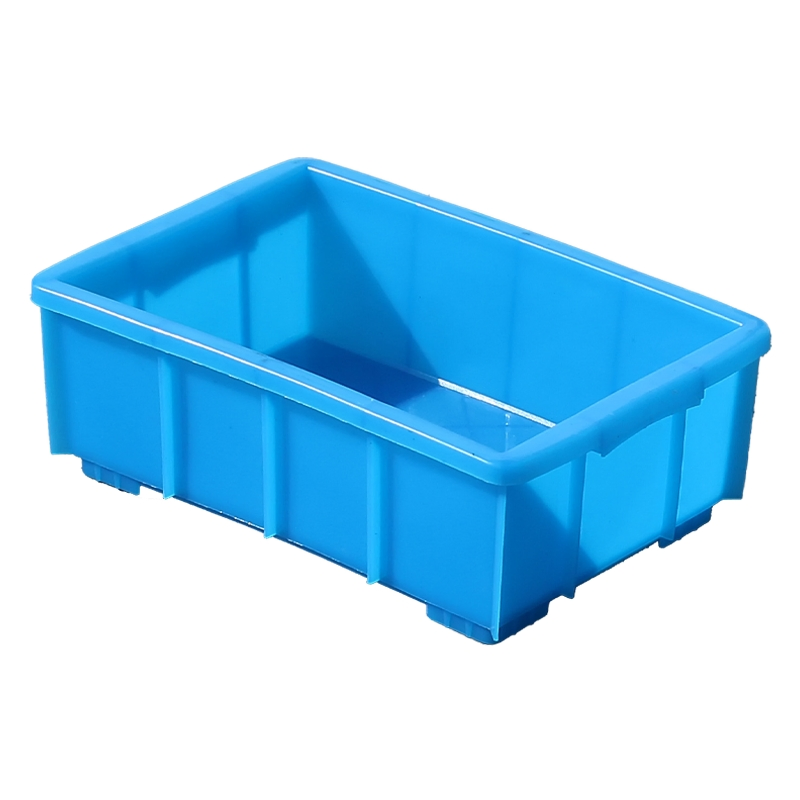 Caja plástica apilable y anidada, embalaje retornable directo de fábrica, crate de uso industrial