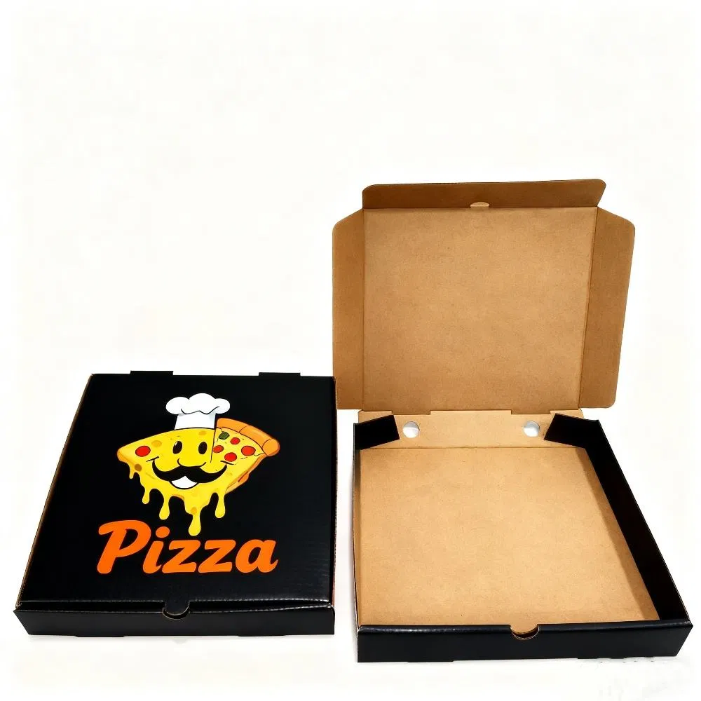 Caja de pizza reutilizable impresa personalizada al por mayor de 6-18 pulgadas para usos industriales