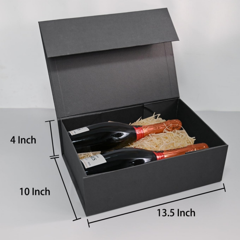 Caja de regalo magnética plegable de cartón de diseño personalizado de lujo