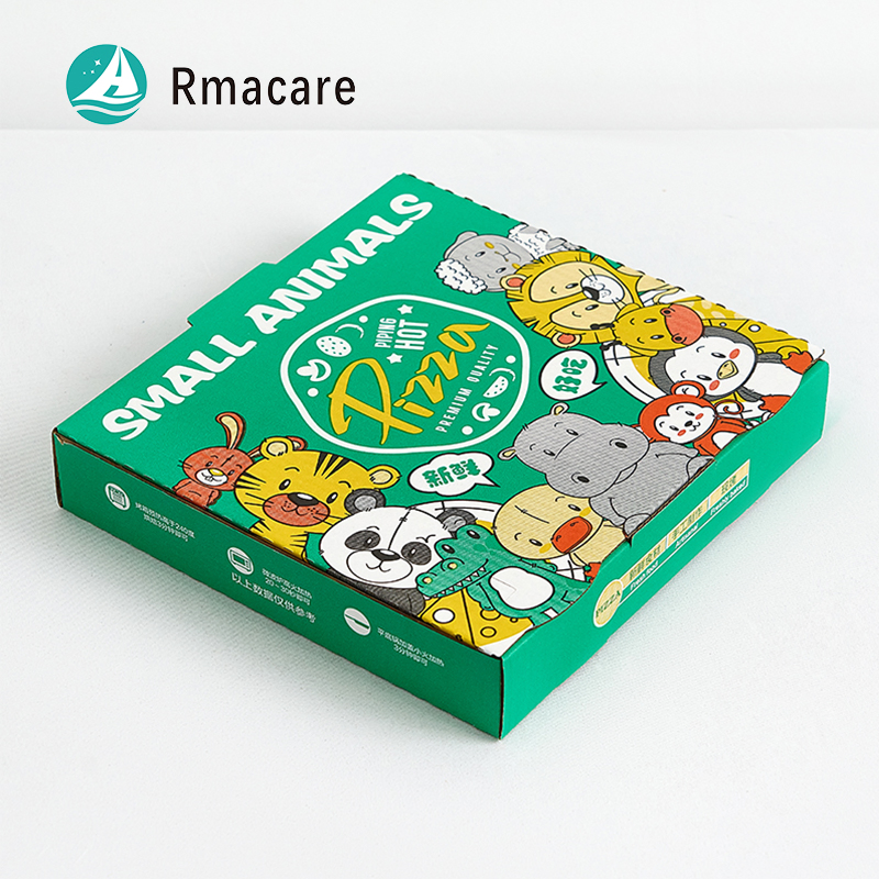 Caja de pizza personalizada de alta resistencia 21.5*21.5*4.5cm Pedido al por mayor Precio de fábrica Embalaje de pizza Caja de cartón duradera