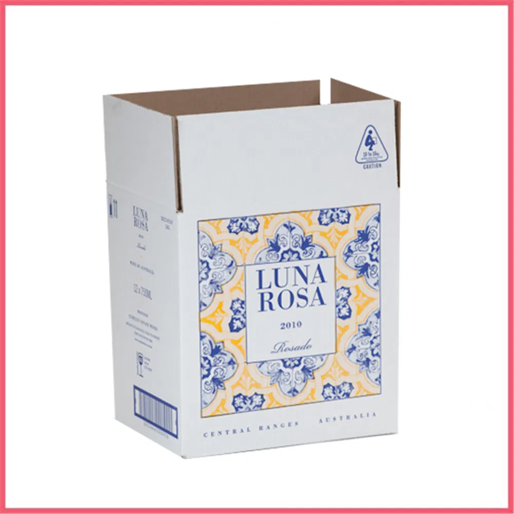 Caja de cartón corrugado grande personalizada blanca marrón para vino, ropa, agua, mariscos congelados, carne, zapatos, transporte, mudanza, envío, entrega, embalaje