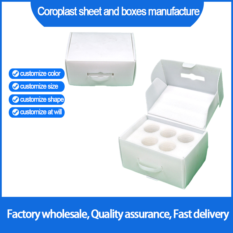Caja de plástico fluted ligera e impermeable para el embalaje de piezas industriales