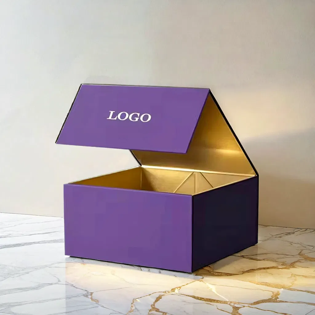 Muestra de caja rígida de regalo de lujo ecológica personalizada con cierre magnético para envase de perfume y cosméticos