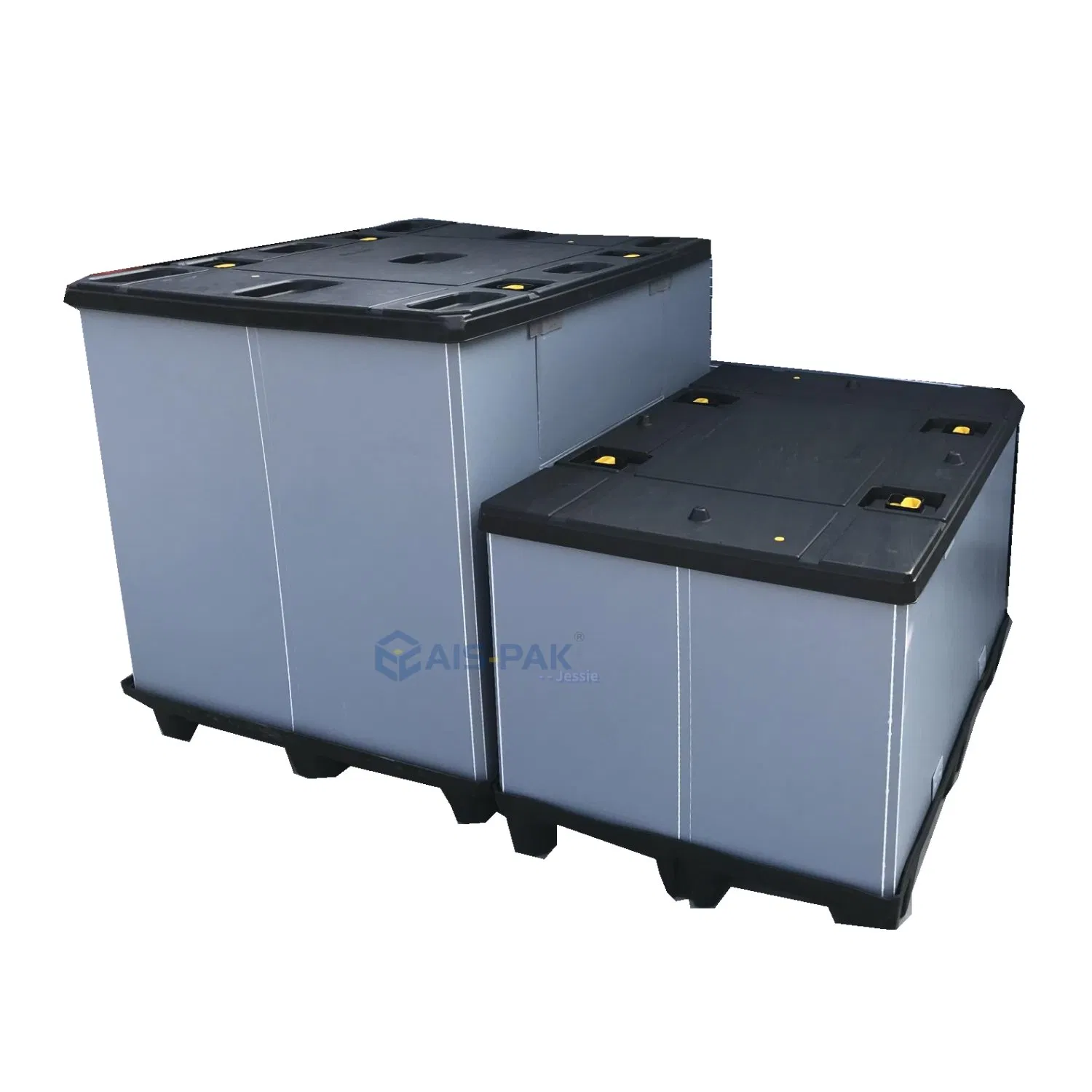 1200*800 mm Euro Plegable Colapsable Reutilizable Duradero Impermeable Plástico Palé Corrugado Caja de Almacenamiento con Manga de Panal para Piezas de Automóvil Producto Eléctrico