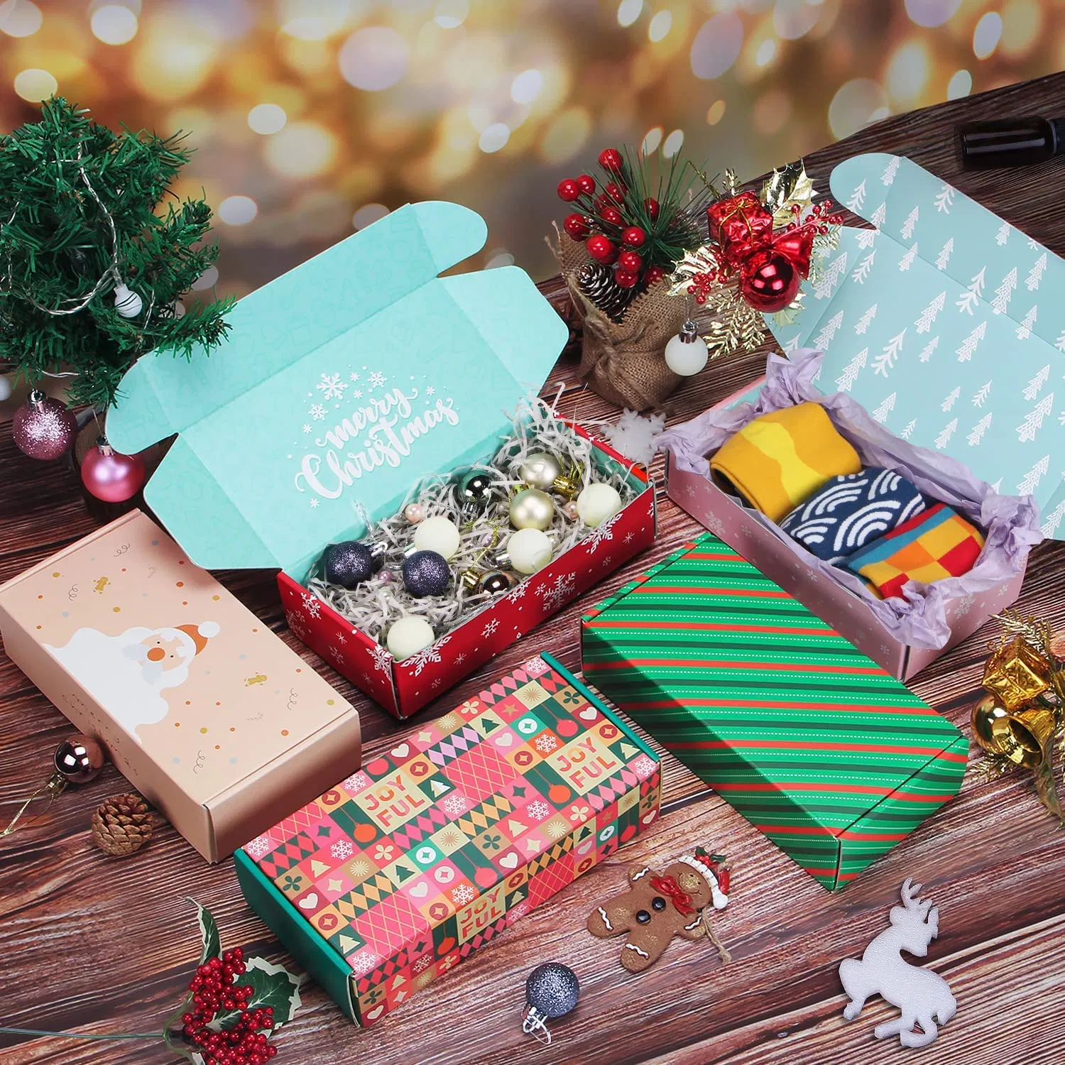 Fpg Entrega Rápida Personalizada de Cajas de Cartón con Tu Logo para Envolver Regalos de Navidad / Regalos de Cumpleaños para Zapatos y Ropa