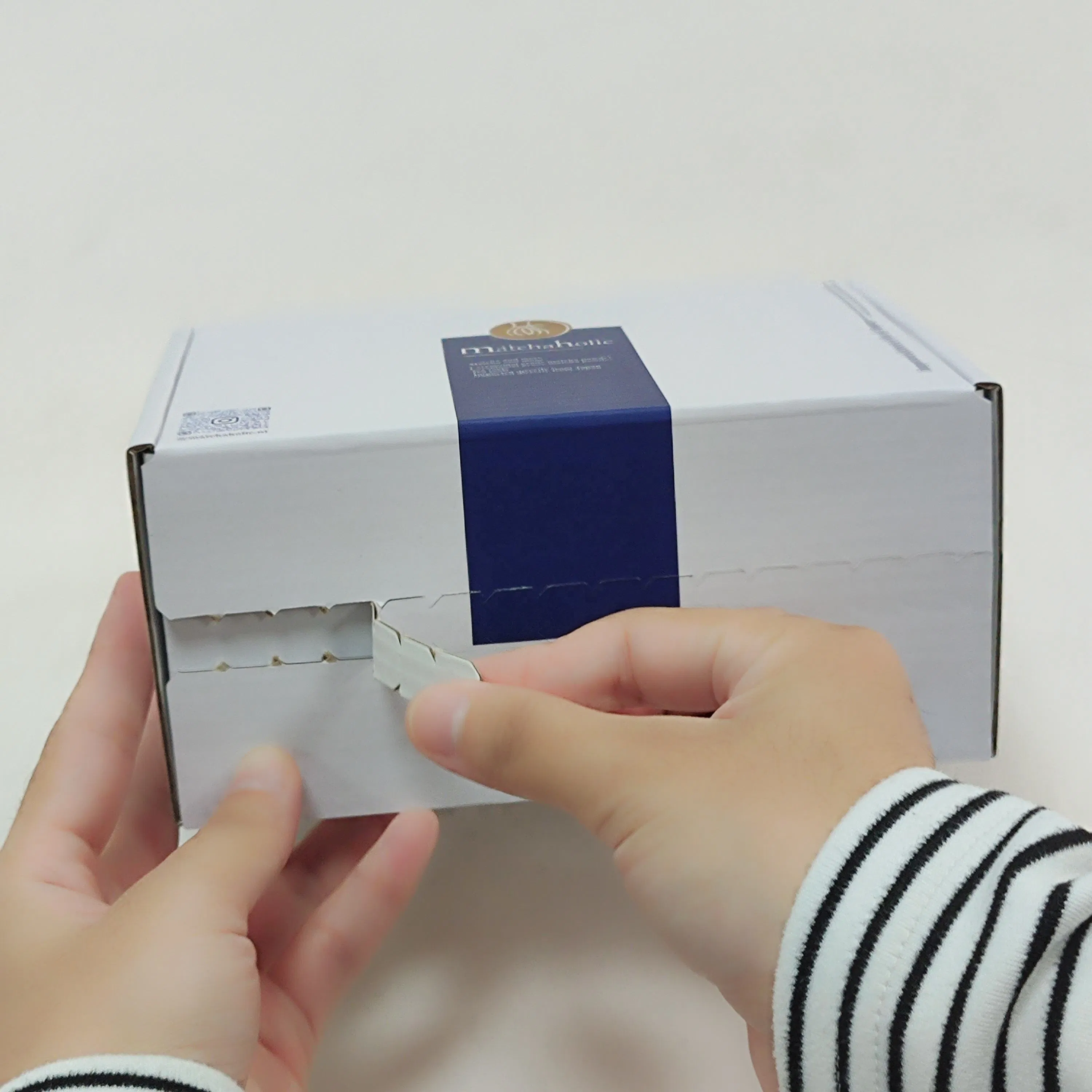 Cajas de embalaje autoadhesivas de Kraft personalizadas con cierre de cremallera y tira de fácil desgarro para envío