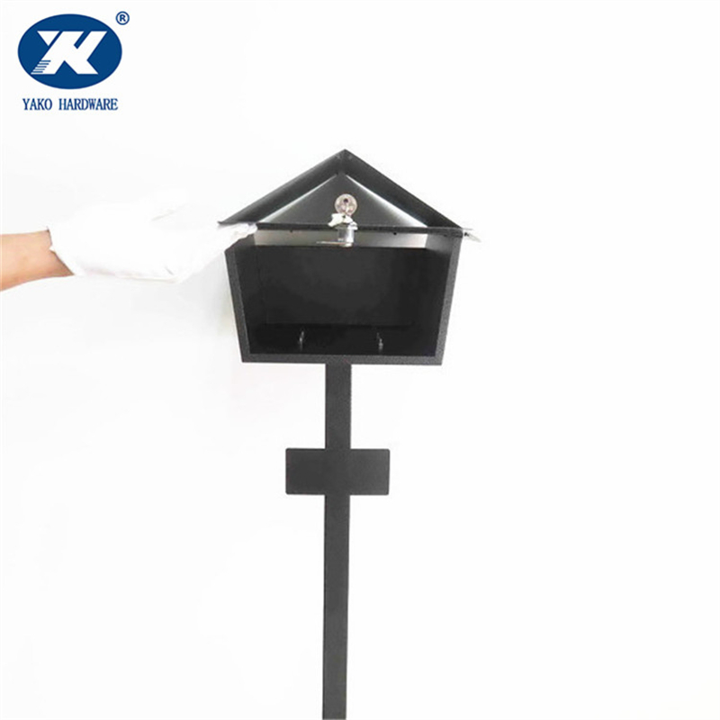 Buzones de correo exteriores decorativos de capacidad mediana, caja de cartas galvanizada, buzón de pie