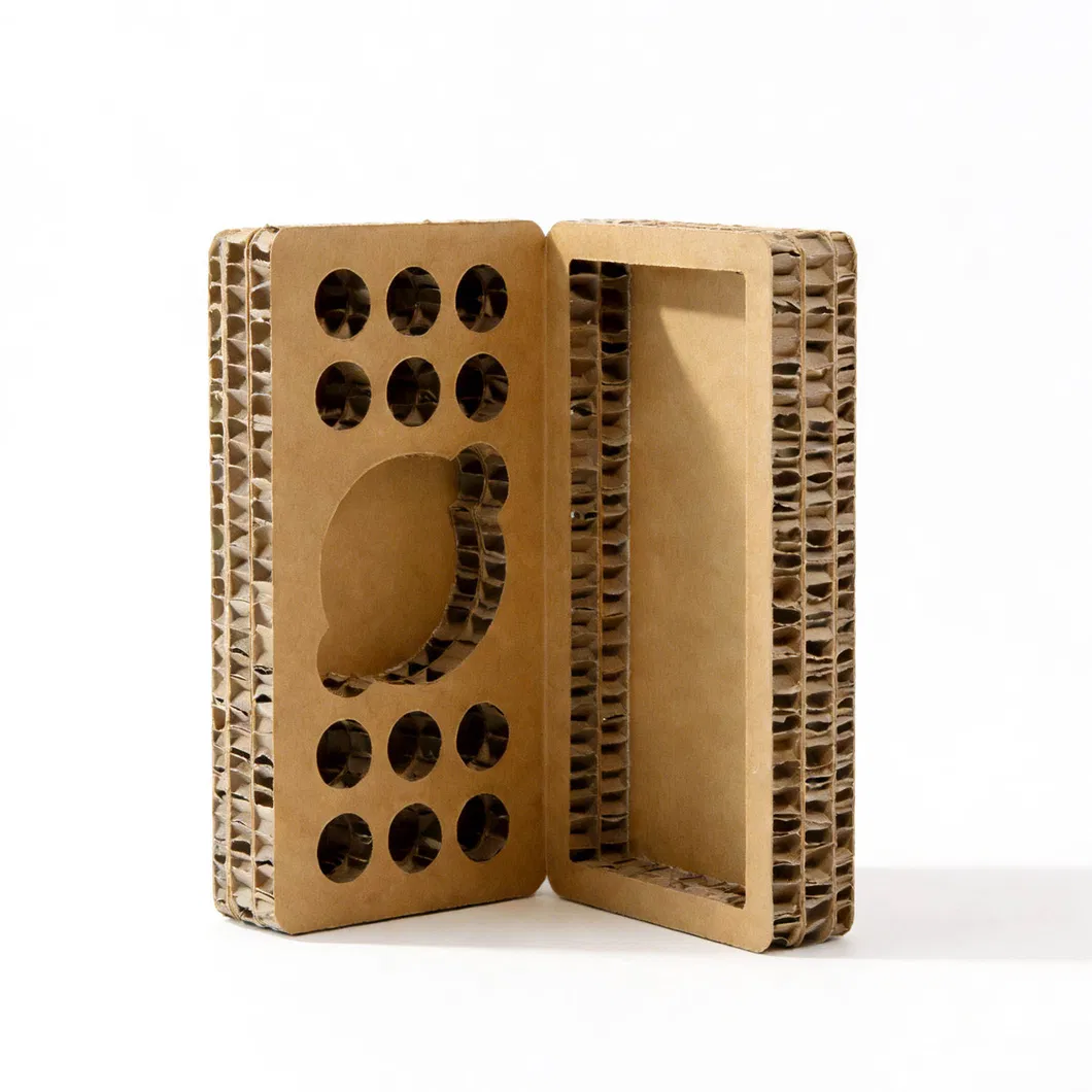 Caja de cartón panal duradera