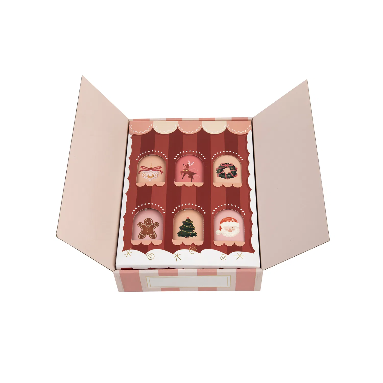 Caja de regalo de papel de color para calendario de adviento, duradera, fuerte, con capacidad de carga, ecológica y de cartón resistente