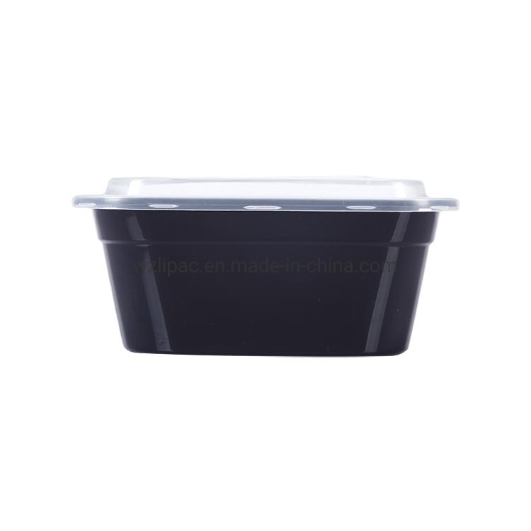 Cajas de fruta transparentes desechables, caja de almuerzo de plástico con 3 compartimentos, impresión personalizada de embalaje industrial de PP