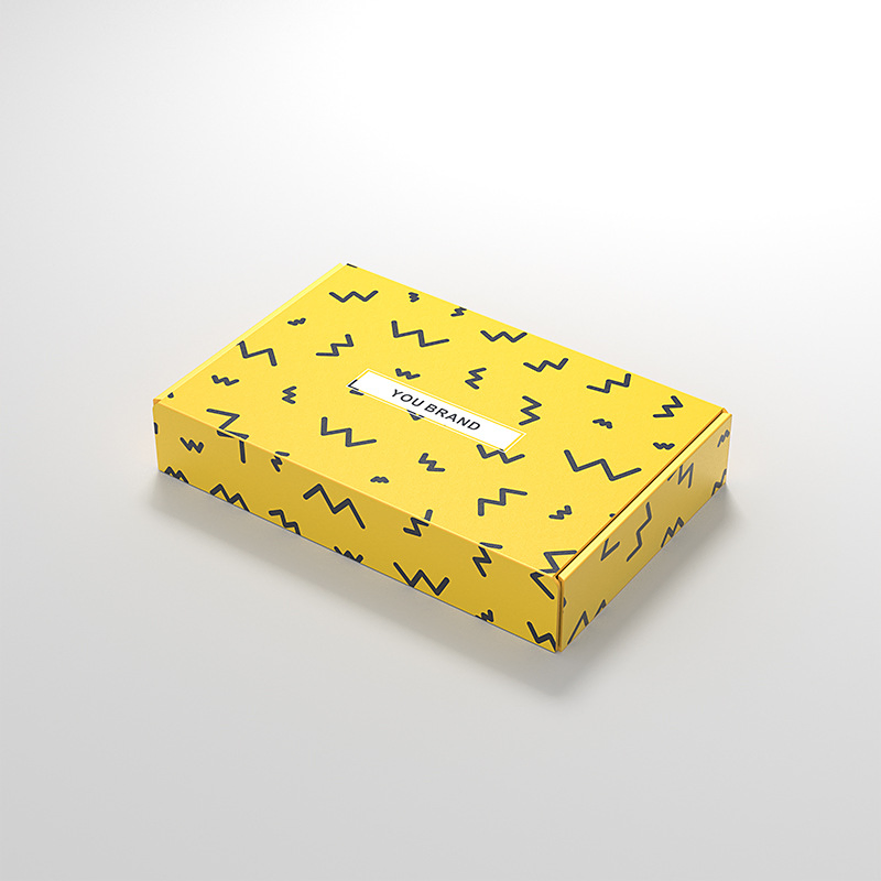Caja de embalaje de papel corrugado rectangular para envío de zapatos impresos con logotipo reciclable personalizado