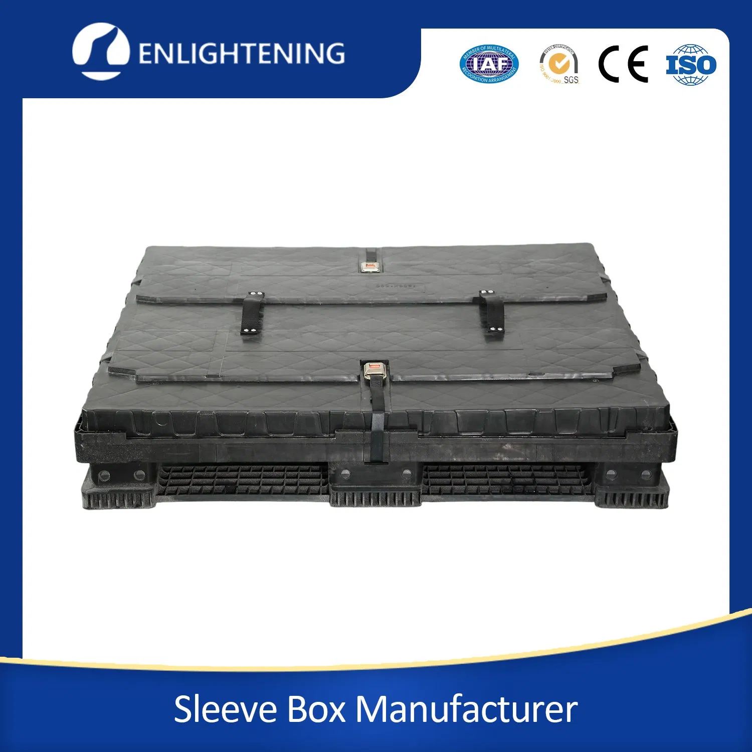 800X600X750mm Caja de embalaje personalizada de plástico corrugado colapsable de alta calidad para almacenamiento industrial con tapa