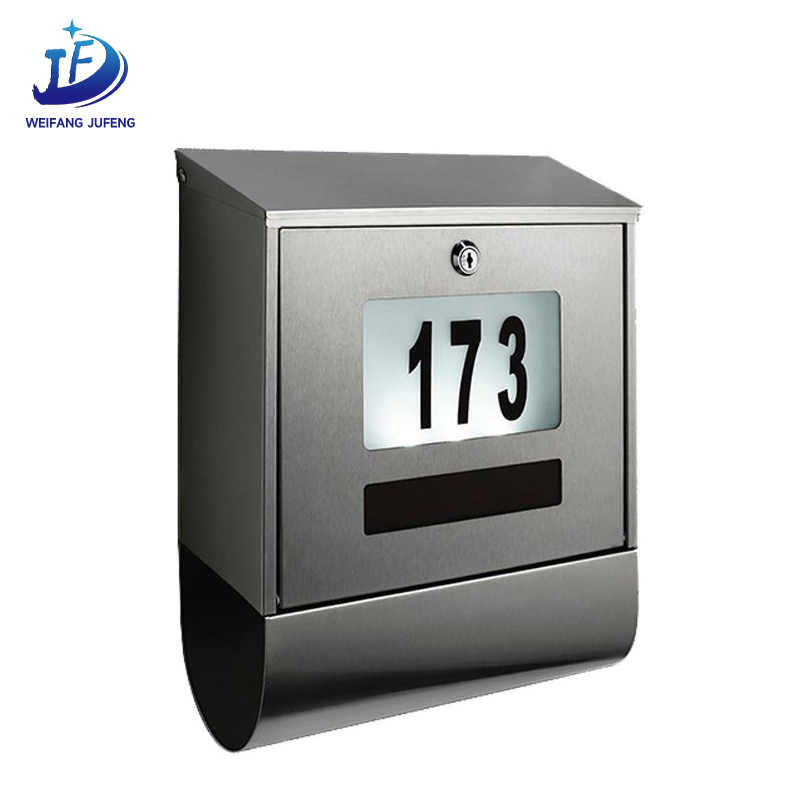 Buzón de acero inoxidable personalizado/OEM estilo americano para exteriores, caja de correo para paquetes