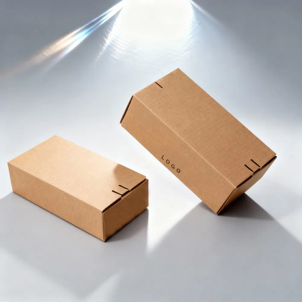 Caja de cartón kraft marrón para embalaje industrial
