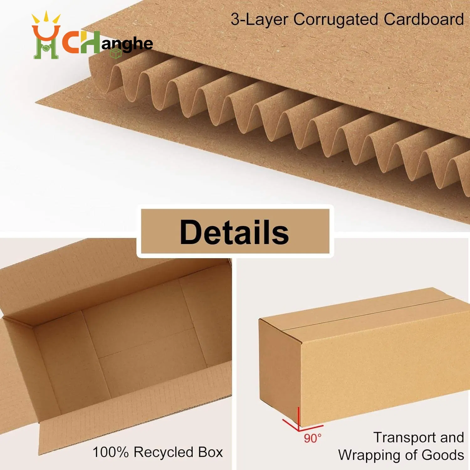 Caja de cartón corrugado de alta resistencia para envío de ropa, camisas, pantalones y zapatos