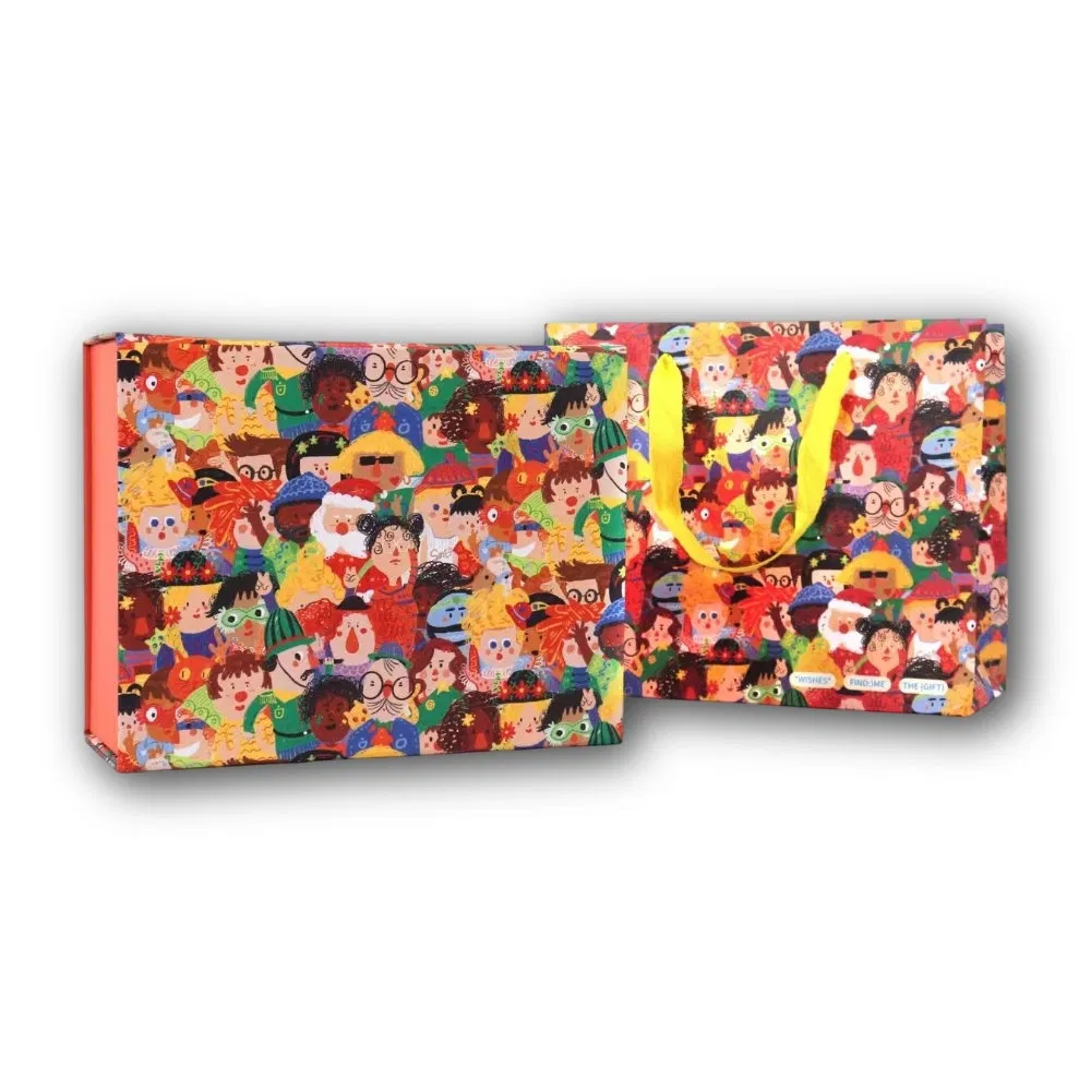 Caja de regalo personalizada plegable de papel ligera y que ahorra espacio para embalaje de comercio electrónico
