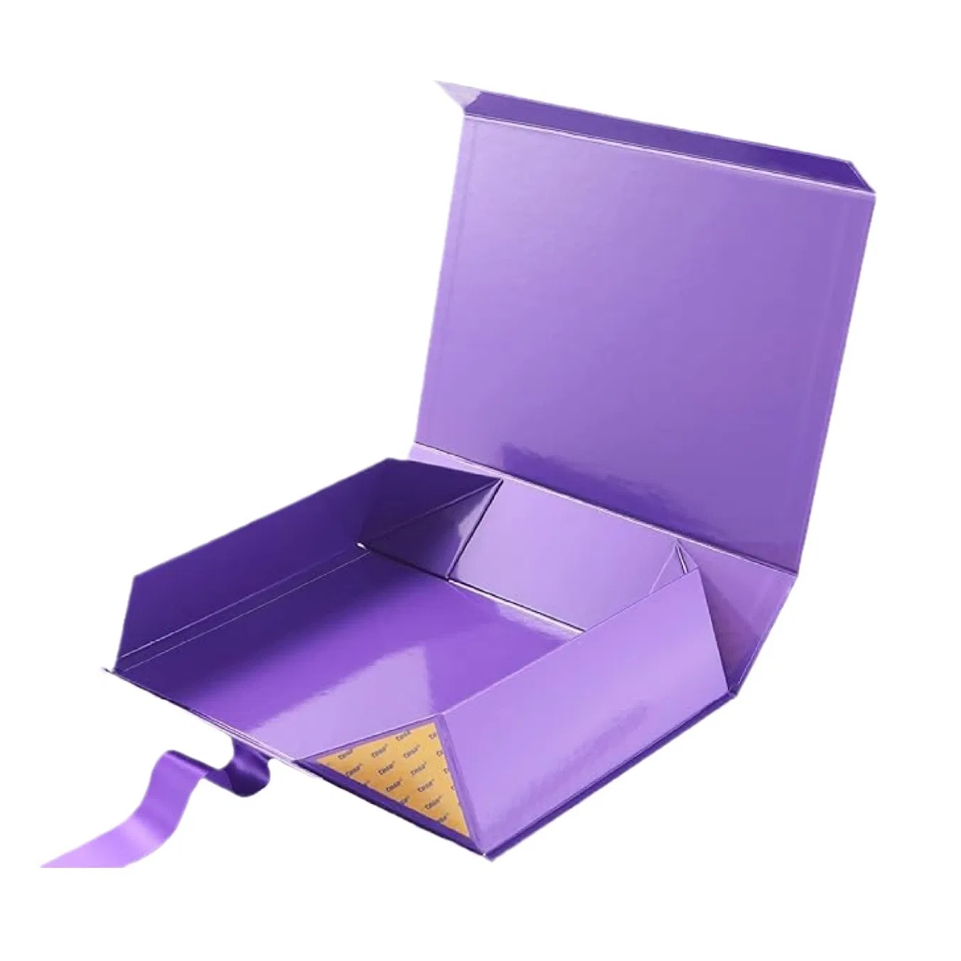 Caja de regalo de cartón rígido plegable y personalizable de lujo al por mayor con imán y cinta