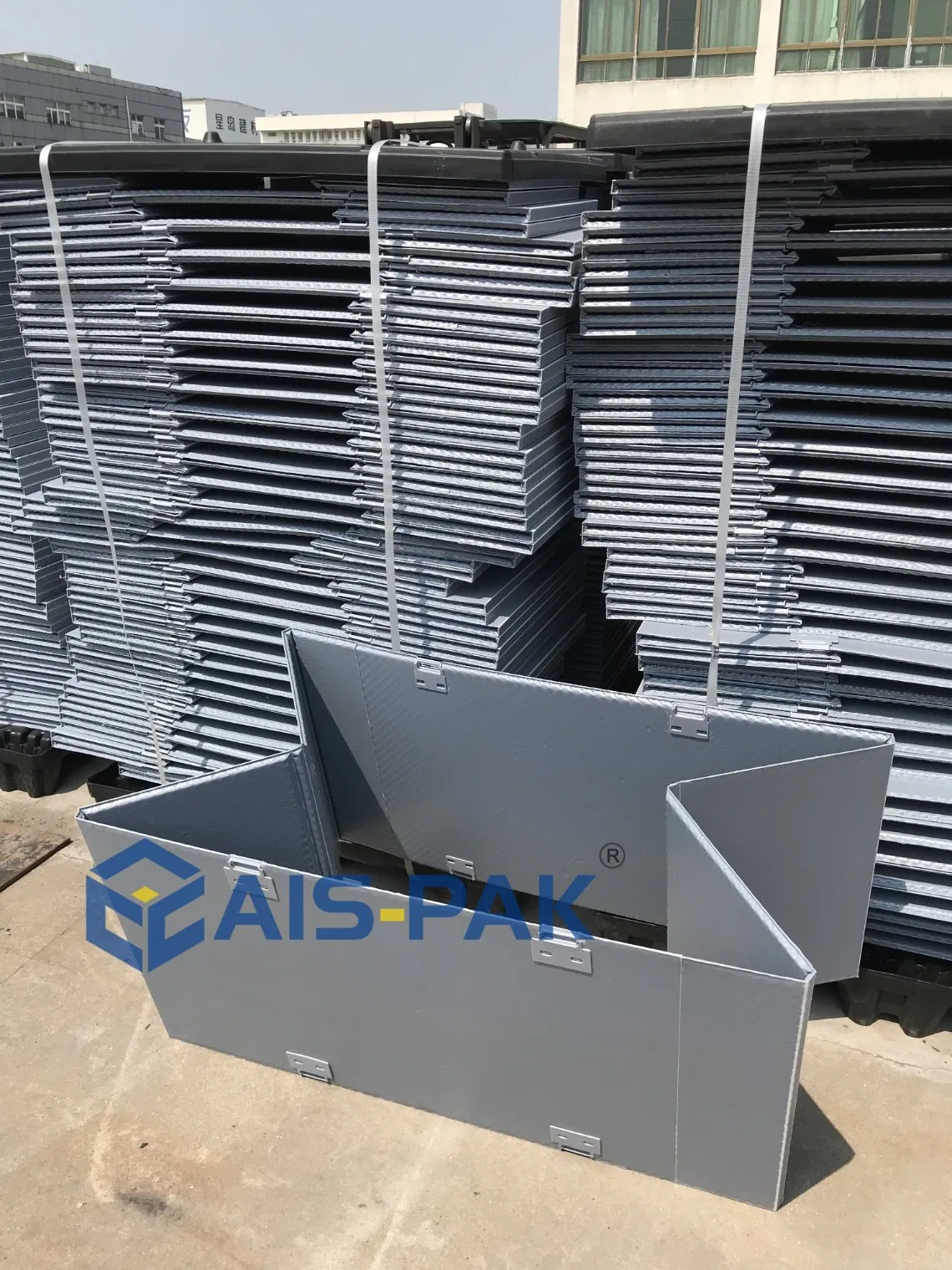 1200*800 mm Euro Plegable Colapsable Reutilizable Duradero Impermeable Plástico Palé Corrugado Caja de Almacenamiento con Manga de Panal para Piezas de Automóvil Producto Eléctrico