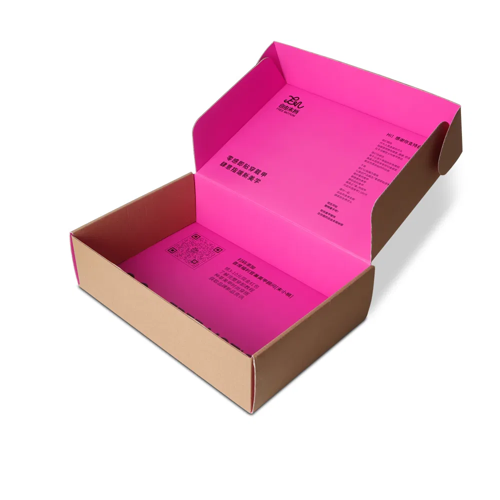 Caja de cartón kraft impresa personalizada negra para regalos, embalaje de cartón corrugado
