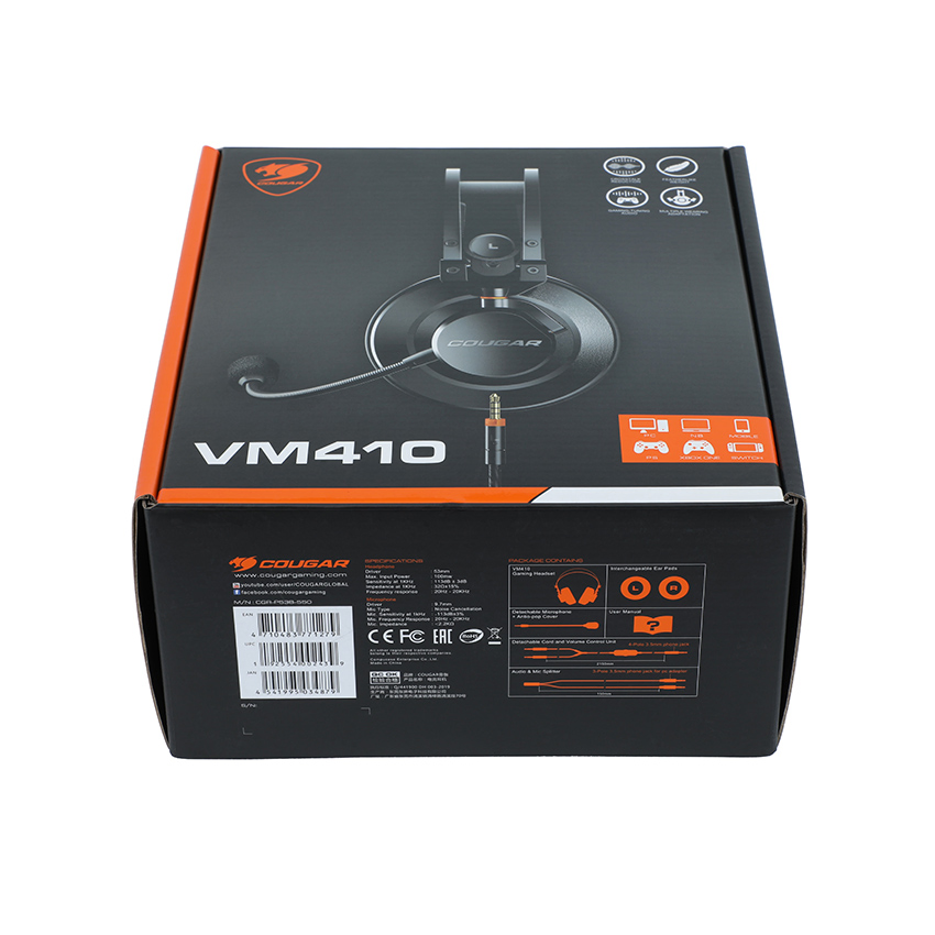 Caja de cartón corrugado plegable para empaquetado de auriculares