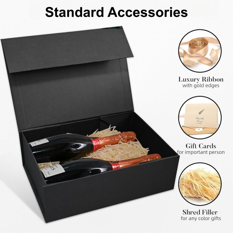 Caja de regalo magnética plegable de cartón de diseño personalizado de lujo