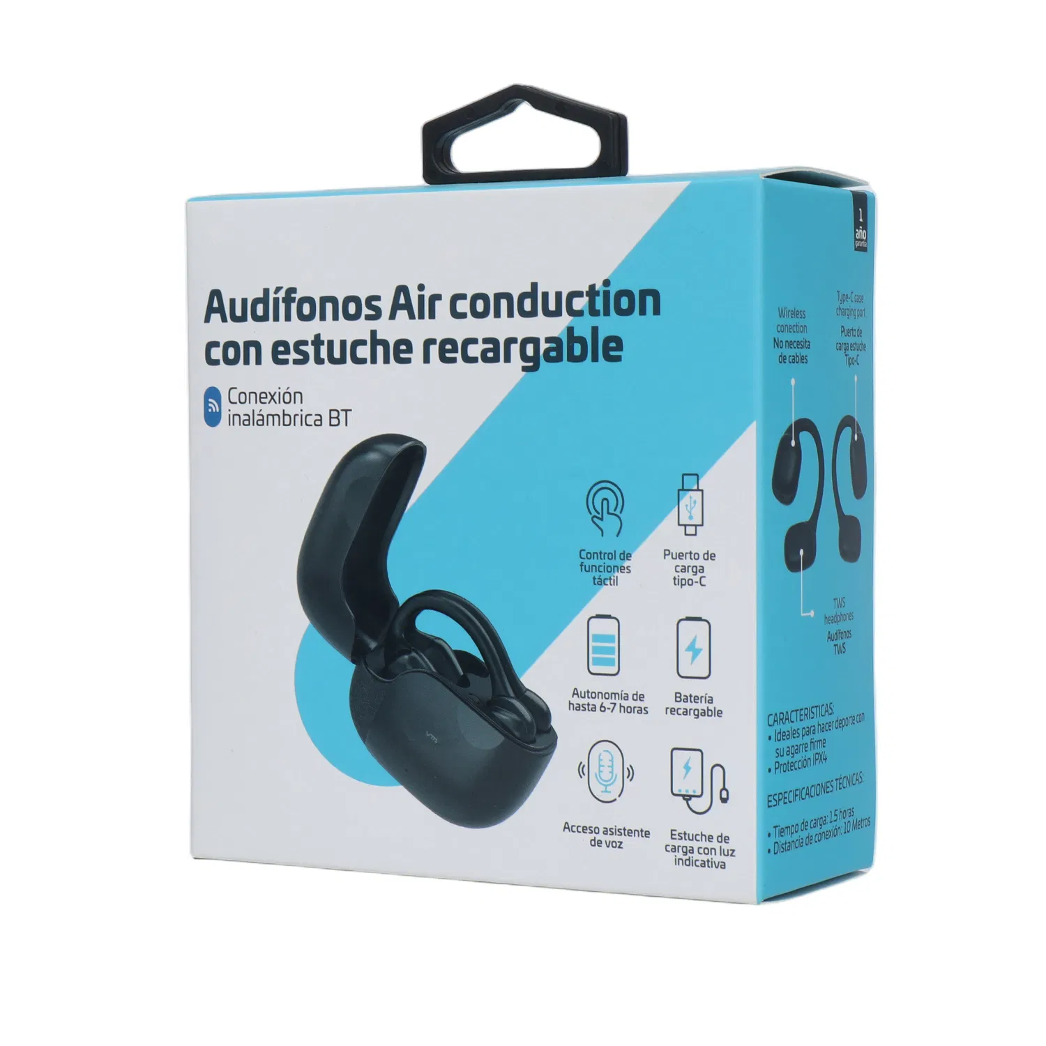 Caja de papel con ventana de PVC reciclable, electrónica ecológica, regalo, corrugada, antistática, con código QR, forma irregular para embalaje