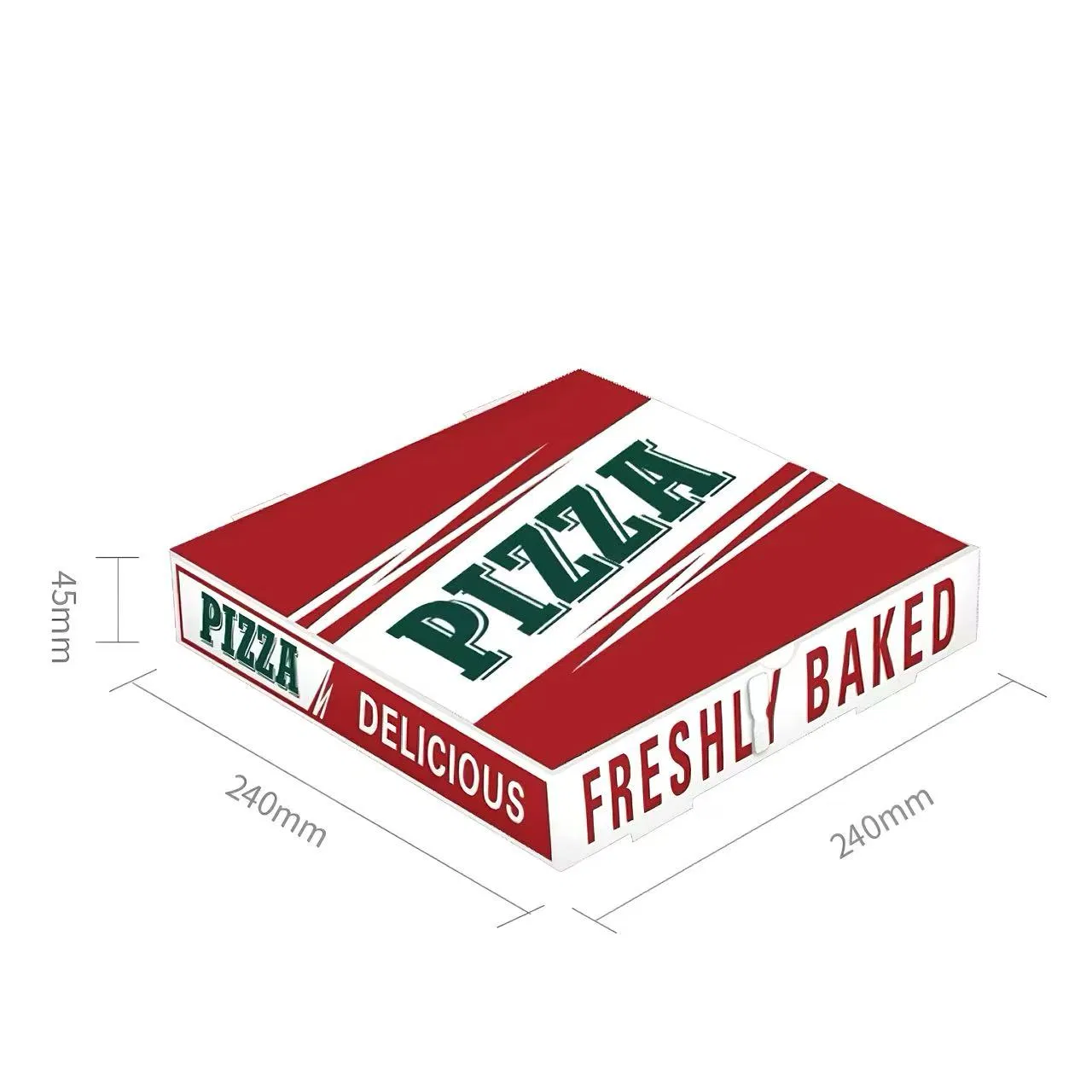 Caja de cartón corrugado de kraft para alimentos con logotipo personalizado al por mayor para pizza