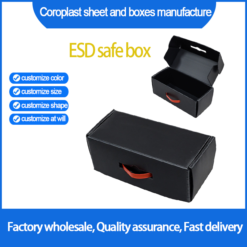Caja de plástico fluted ligera e impermeable para el embalaje de piezas industriales