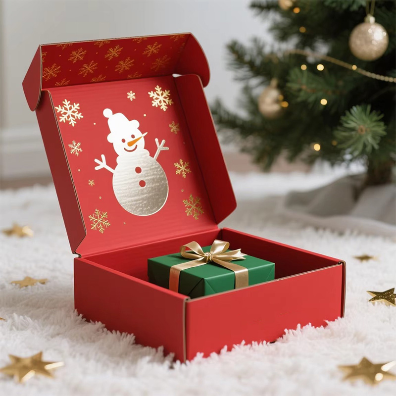 Caja de cartón corrugado para festivales, especialmente diseñada para envolver regalos navideños de temporada