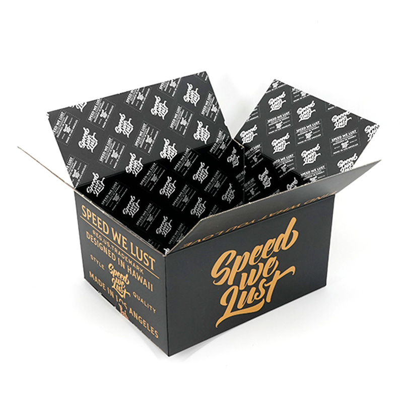 Caja de cartón kraft corrugado impresa a medida para transporte, envío, entrega y embalaje
