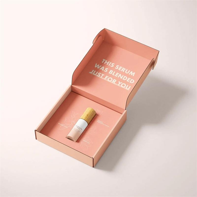 Caja de regalo de cosméticos de crema facial personalizada de alta gama, elegante, ecológica y de cartón corrugado resistente