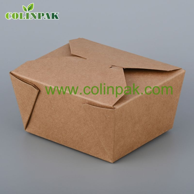 Caja de Kraft bio personalizada ecológica para empaquetado sostenible de alimentos para llevar