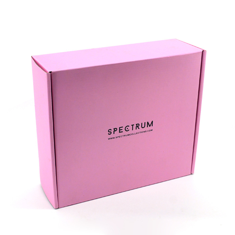 Caja de cartón resistente de etiqueta privada personalizada al por mayor con logo rosa para el embalaje de brochas de maquillaje